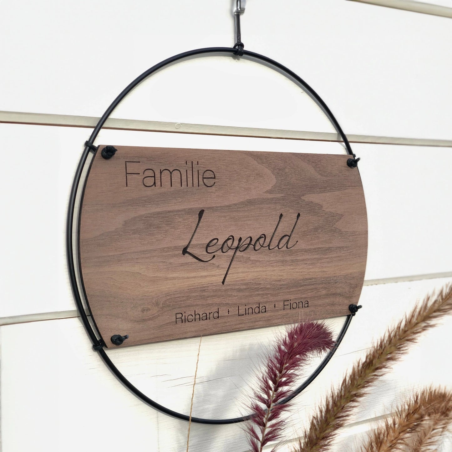 Familie personalisiertes Schild | Familienschild | Wandkranz