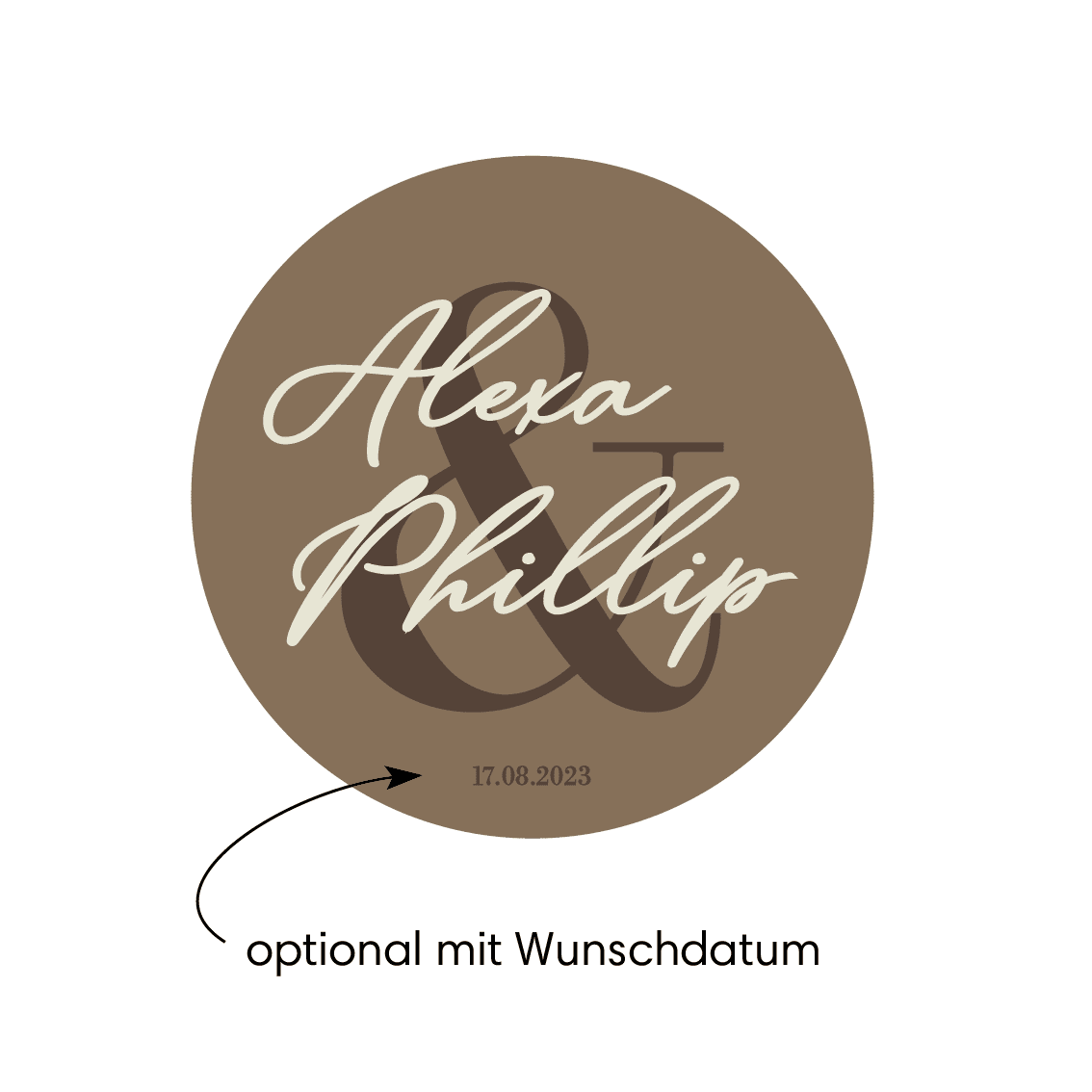 personalisiertes Hochzeitsschild | Holzscheibe