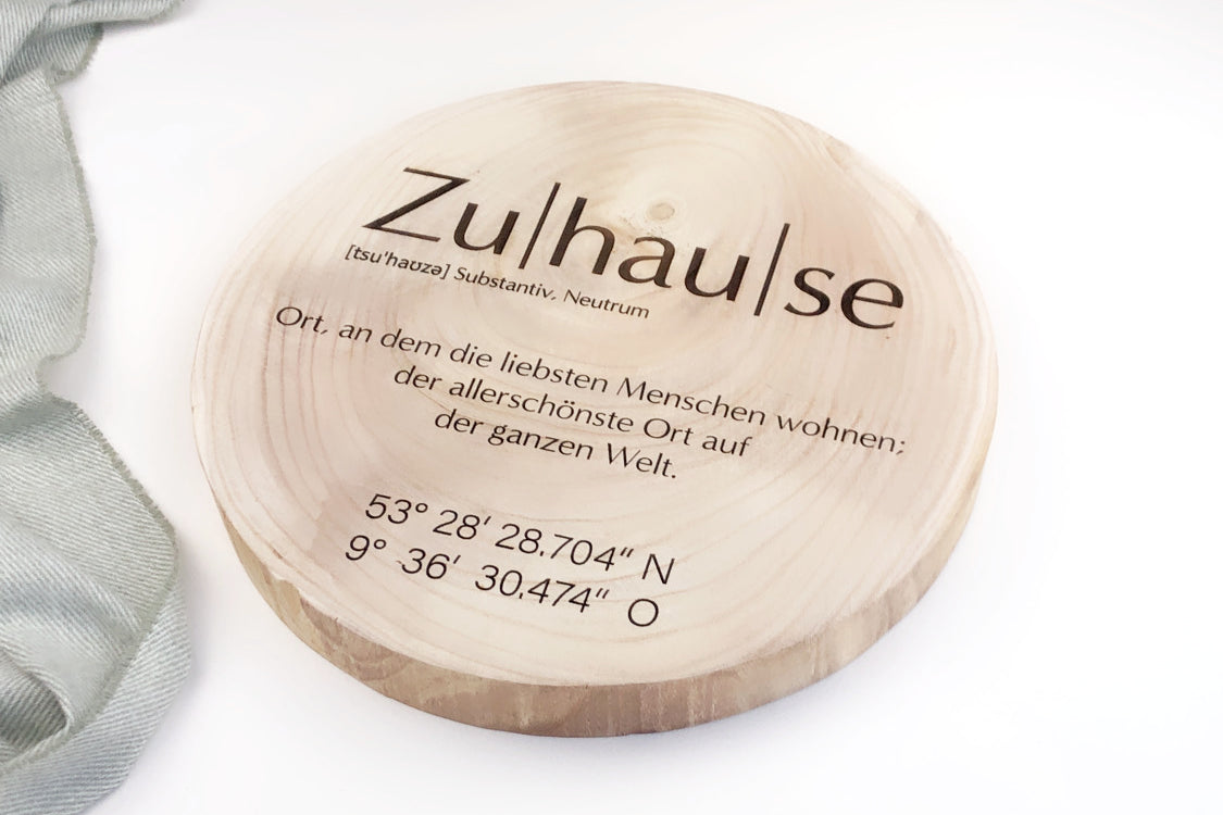 Holzscheiben - personalisiert