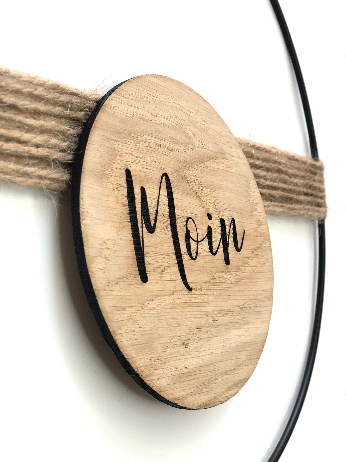 Moin Holzschild Flower Hoop zum Wechseln | Mix & Match