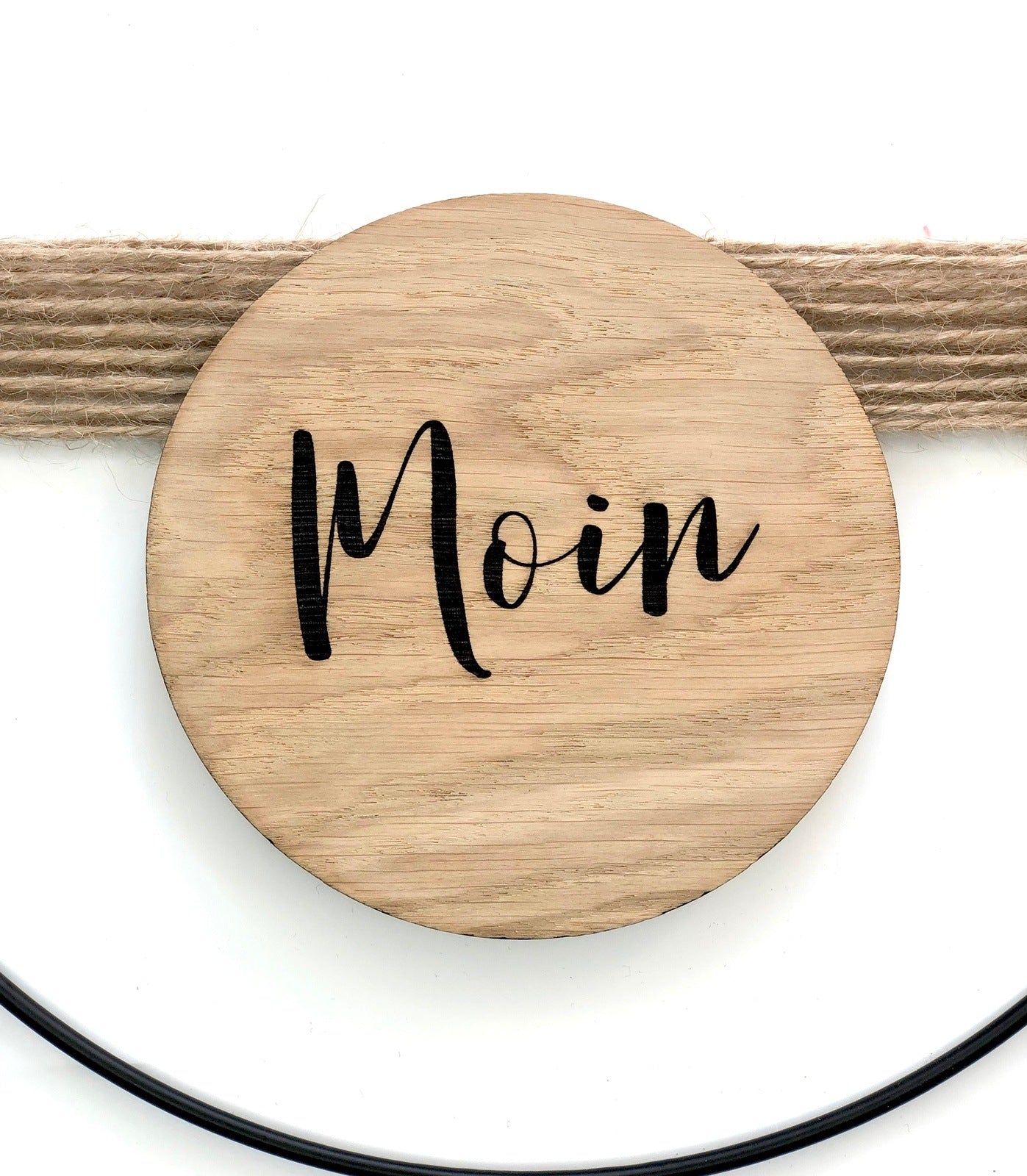 Moin Holzschild Flower Hoop zum Wechseln | Mix & Match